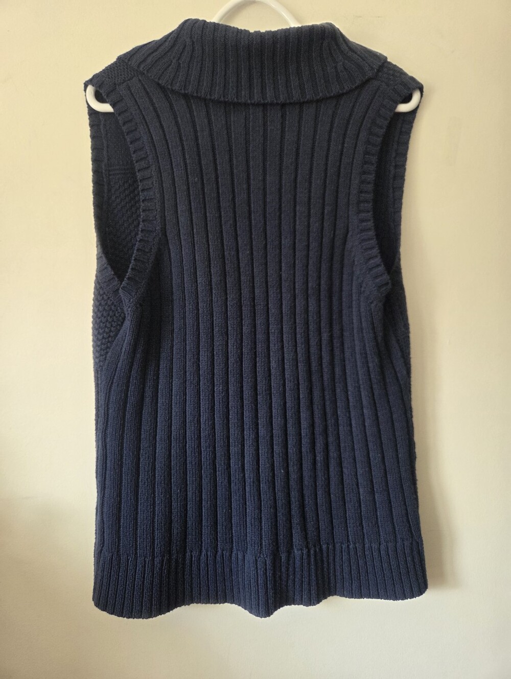 Chaps Navy Ribbed Vest - Picture 3 of 5